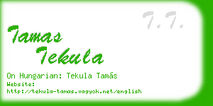 tamas tekula business card